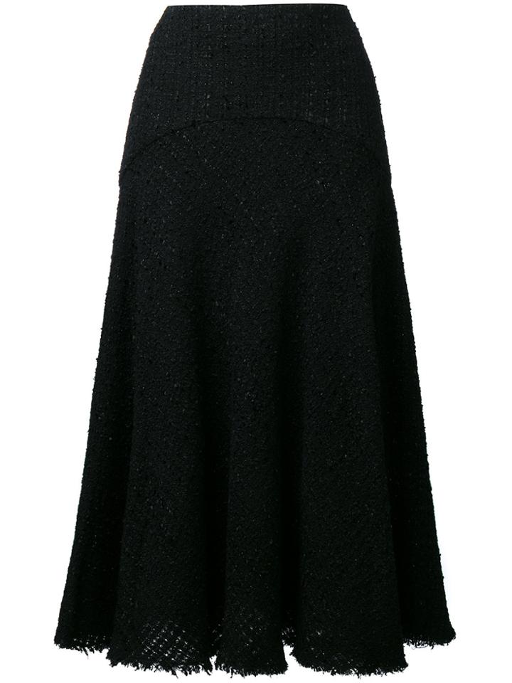 Alexander Mcqueen Bouclé Midi Skirt - Black