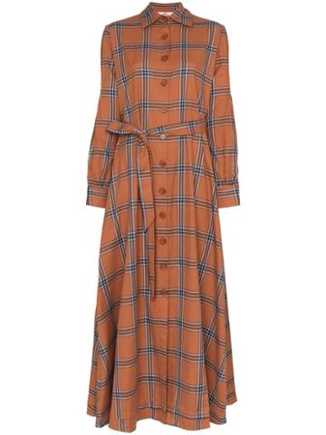 Evi Grintela Carla Check Shirt Dress - Brown