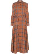 Evi Grintela Carla Check Shirt Dress - Brown