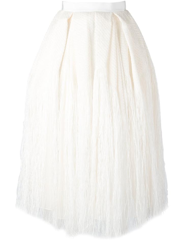 Maison Rabih Kayrouz Tassel Pleated Skirt - Nude & Neutrals