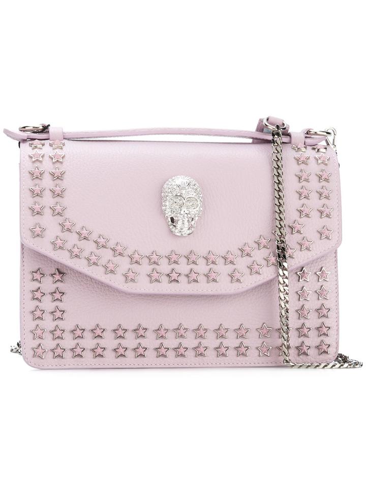 Philipp Plein Anniversary Crossbody Bag, Women's, Pink/purple, Calf Leather/polyester/metal (other)