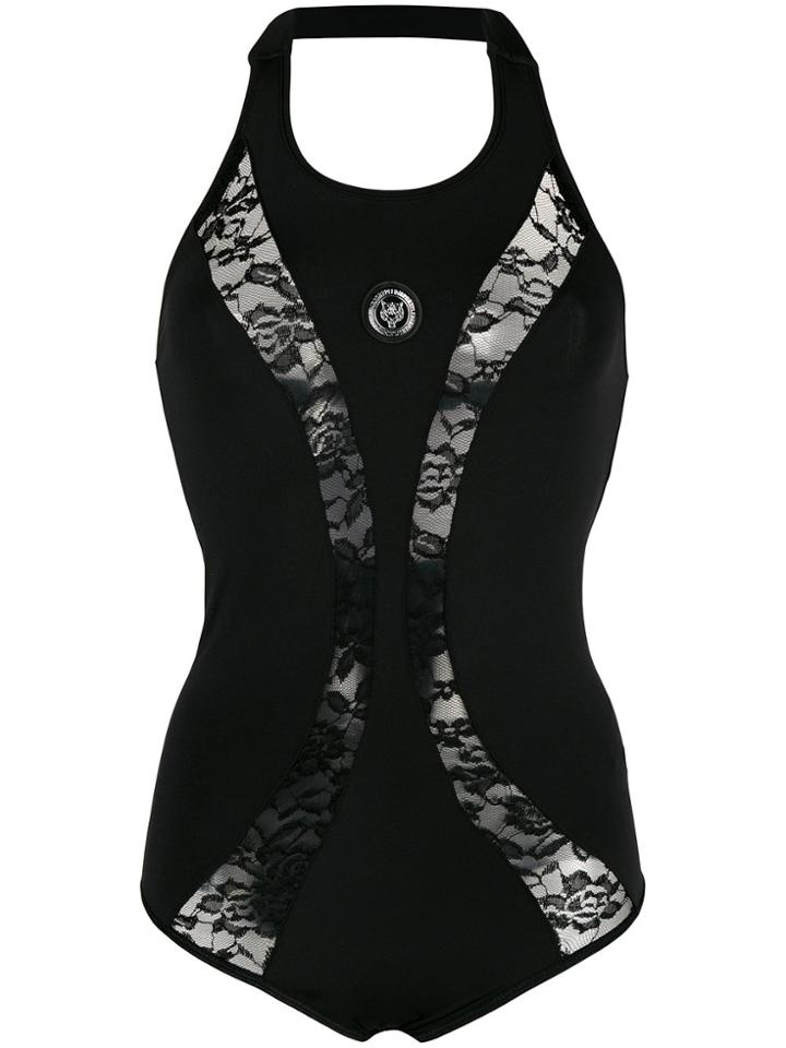 Plein Sport Lace Fitted Bodysuit - Black