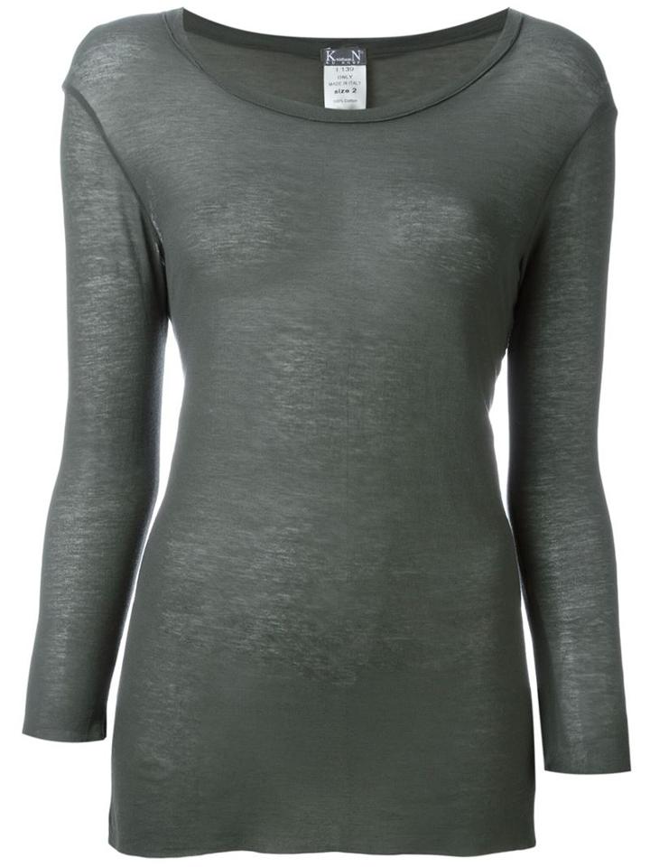 Kristensen Du Nord Long Fit Knitted Top, Women's, Size: 3, Green, Cotton