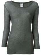 Kristensen Du Nord Long Fit Knitted Top, Women's, Size: 3, Green, Cotton