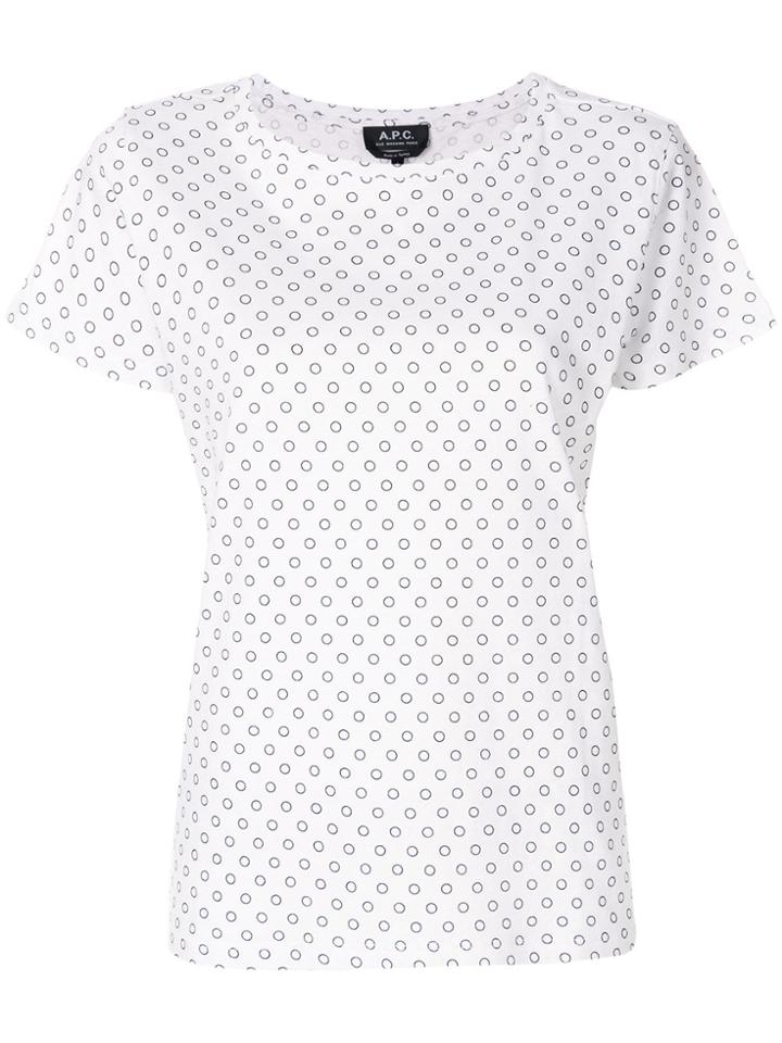 A.p.c. Spot Print T-shirt - White