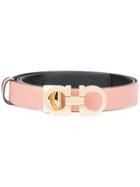 Salvatore Ferragamo Skinny Gancini Belt - Neutrals