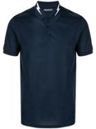 Neil Barrett Lightning Bolt Print Polo Shirt - Blue