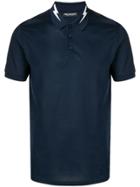 Neil Barrett Lightning Bolt Print Polo Shirt - Blue