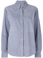 Isabel Marant Étoile Suede Button Down Shirt - Blue