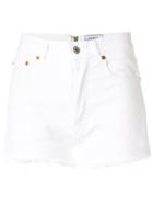 Forte Couture Zip Detail Denim Shorts - White