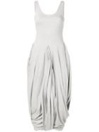 Y / Project Asymmetric Draped-bottom Dress - Grey