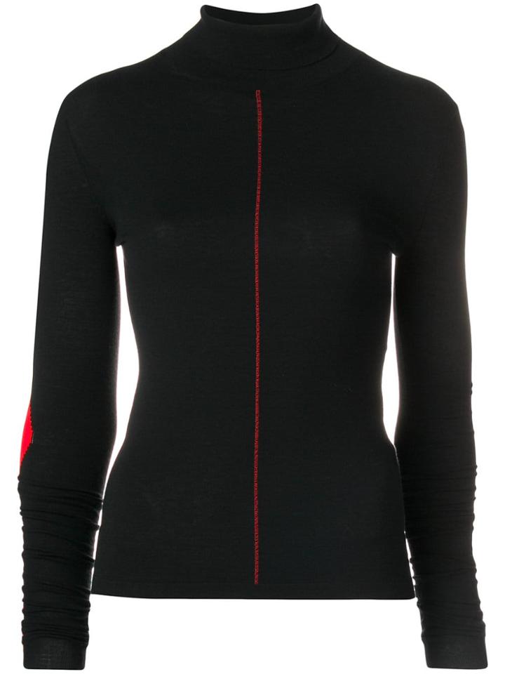Maison Margiela Contrast Stitch Detail Jumper - Black