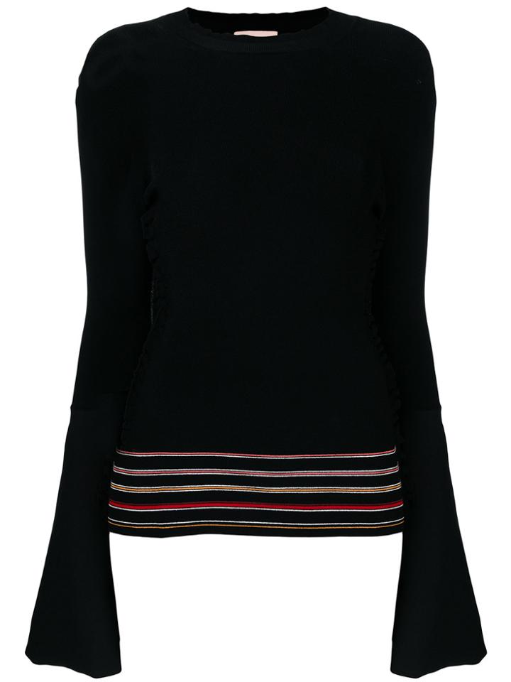 Roksanda Midori Stripe-trimmed Jumper - Black