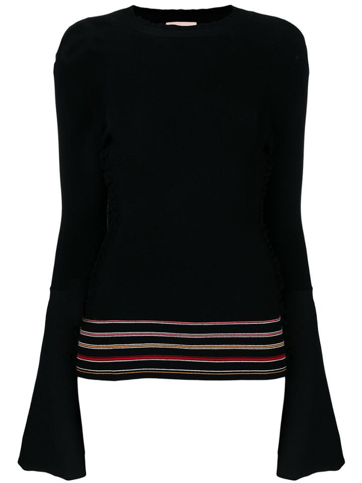 Roksanda Midori Stripe-trimmed Jumper - Black