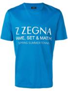 Z Zegna Logo Patch T-shirt - Blue