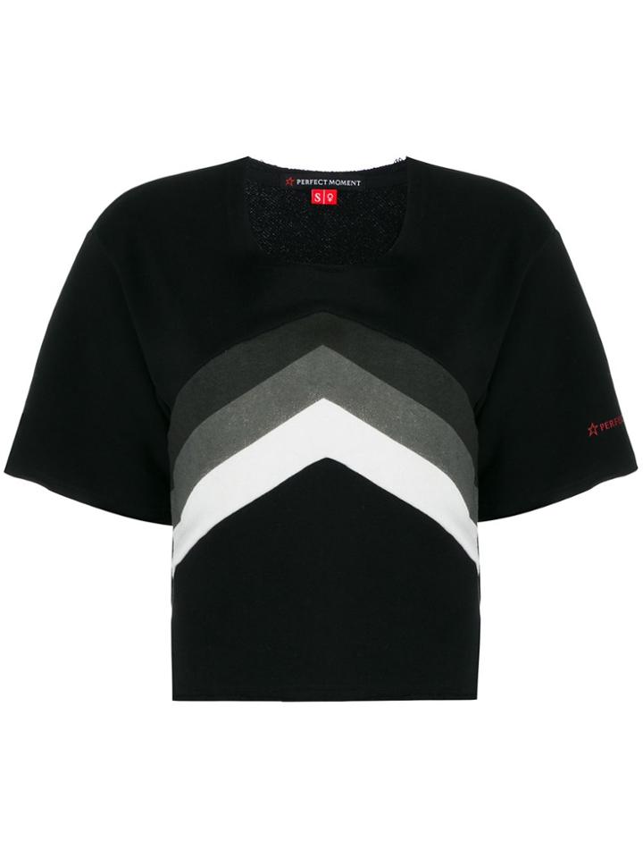 Perfect Moment Retro Print Sweat T-shirt - Black