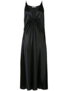 T By Alexander Wang Strappy Plunge Dress, Women's, Size: 4, Black, Silk/polyester
