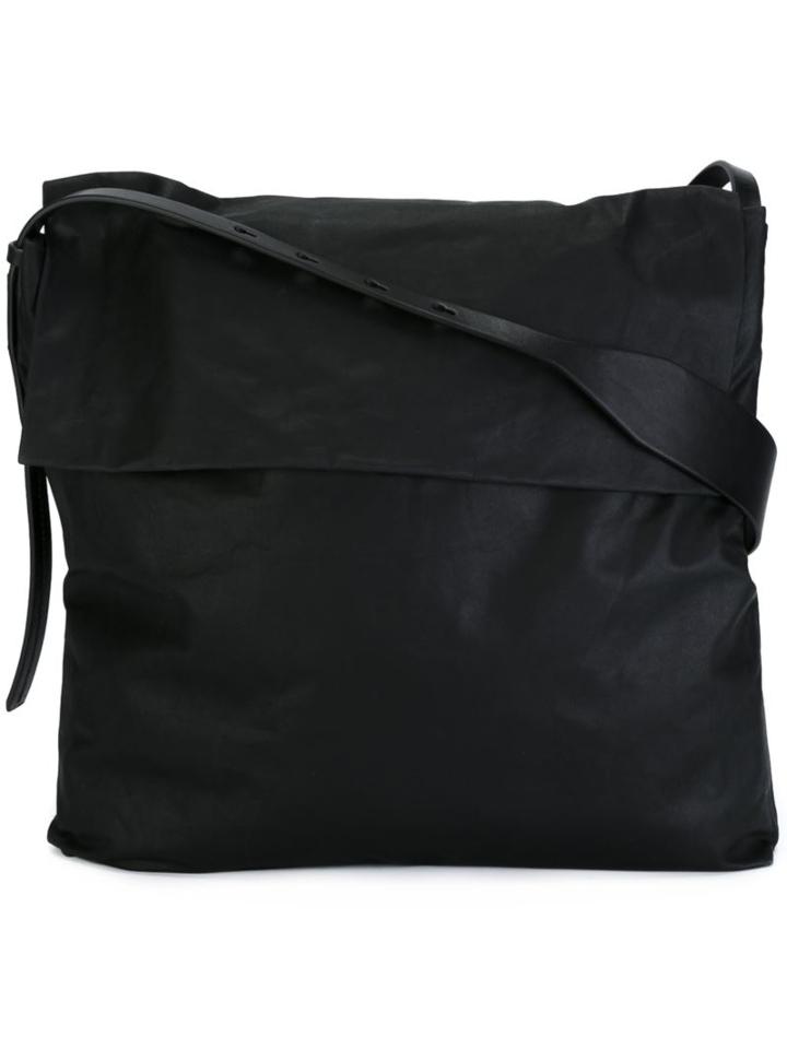 Rick Owens Oversized Shoulder Bag, Men's, Black, Lamb Skin