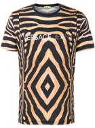 Versace Jeans Geometric Tiger Print T-shirt - Black