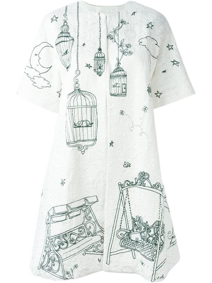 Dolce & Gabbana Garden Print Brocade Coat