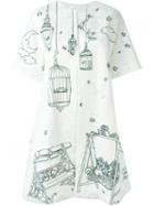 Dolce & Gabbana Garden Print Brocade Coat
