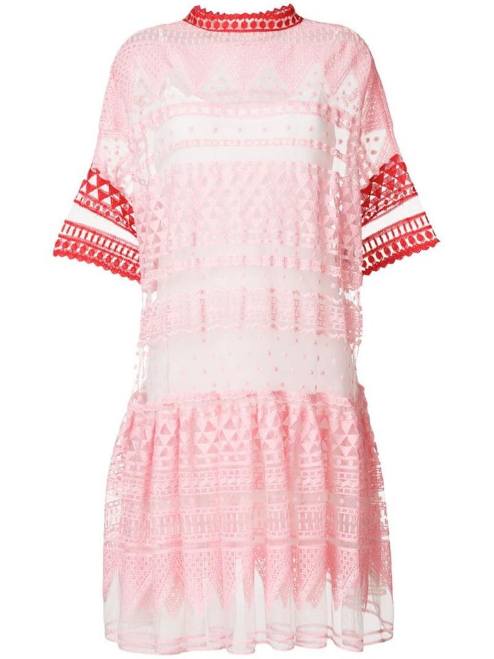 Philosophy Di Lorenzo Serafini Embroidered Mesh Dress - Pink