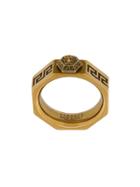Versace Grecca Engraved Finger Ring - Metallic