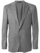 Z Zegna Tweed Two Button Blazer - Grey