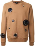 General Idea Appliqué Detail Sweatshirt, Men's, Size: 48, Brown, Cotton