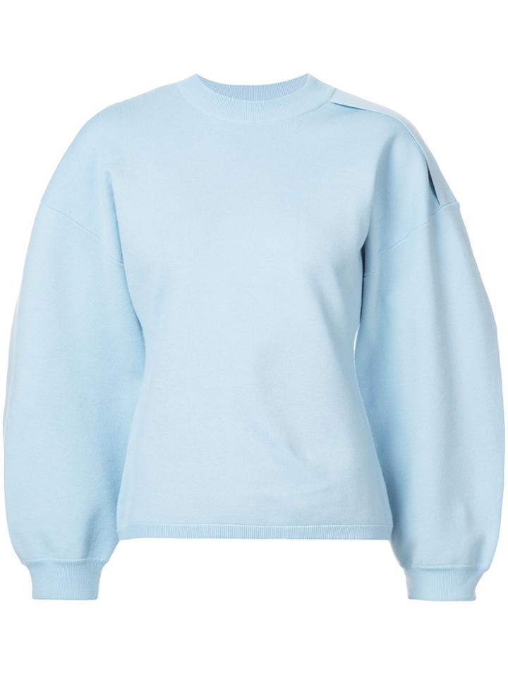 Tibi Long Sleeved Knitted Top - Blue