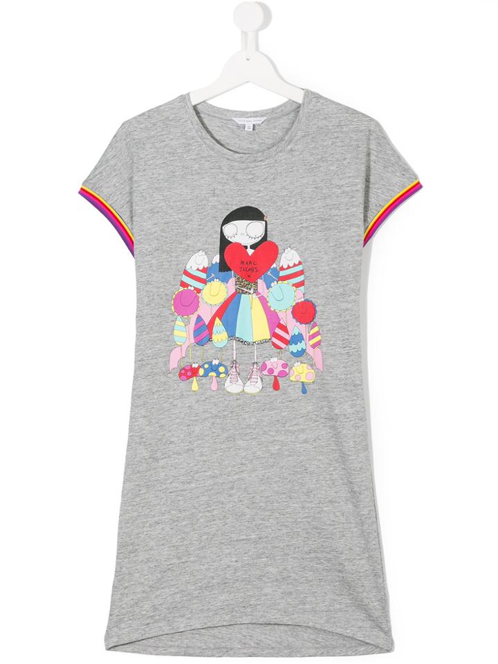 Little Marc Jacobs Miss Marc T-shirt Dress - Grey