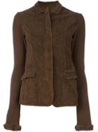 Rundholz Zip Front Jacket, Women's, Size: Small, Brown, Cotton/spandex/elastane