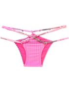 Amir Slama Knot Details Bikini Bottom - Pink & Purple