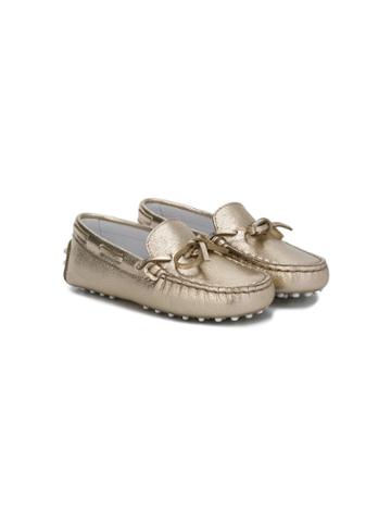 Tod's Kids Embossed Loafers - Metallic