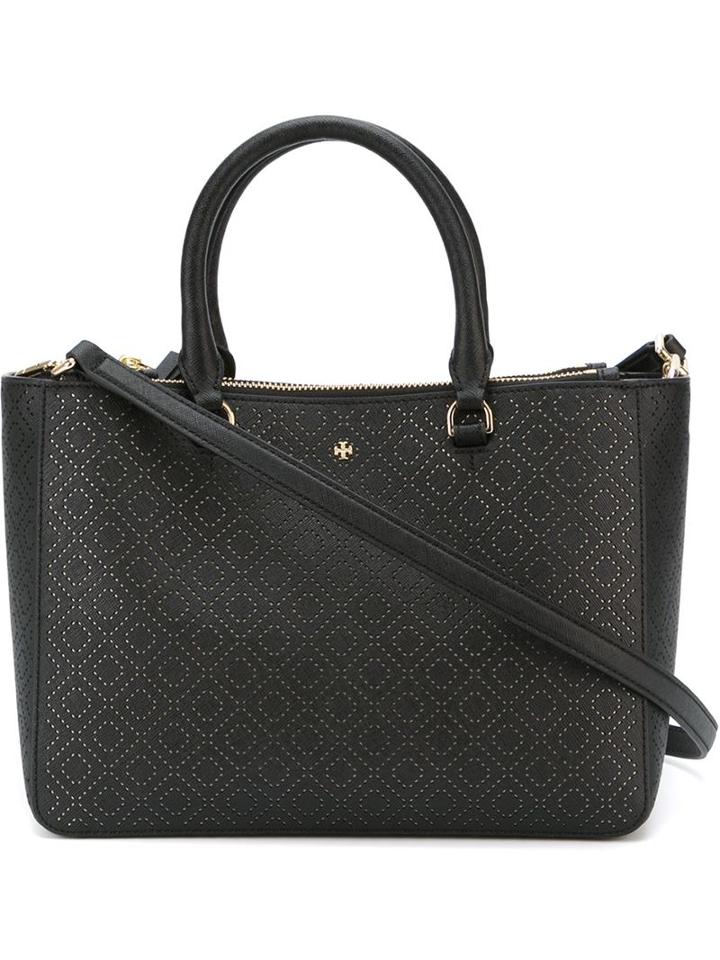 Tory Burch Small Robinson Tote, Women's, Black, Calf Leather