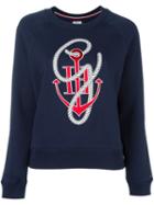 Tommy Hilfiger Tommy X Gigi Hadid Anchor Print Sweatshirt, Women's, Size: Small, Blue, Cotton/polyester