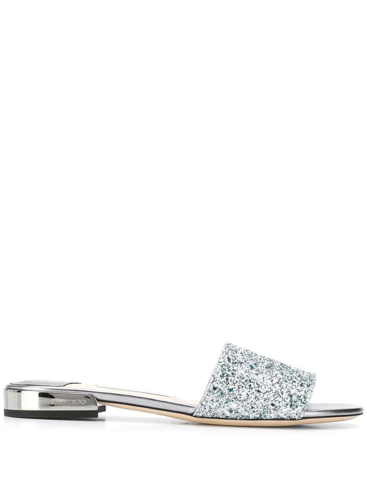Jimmy Choo Joni Flat Sandals - Metallic