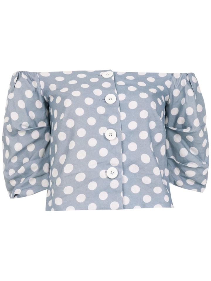 Cruise Jaspe Polka Dotted Top - Blue