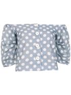 Cruise Jaspe Polka Dotted Top - Blue