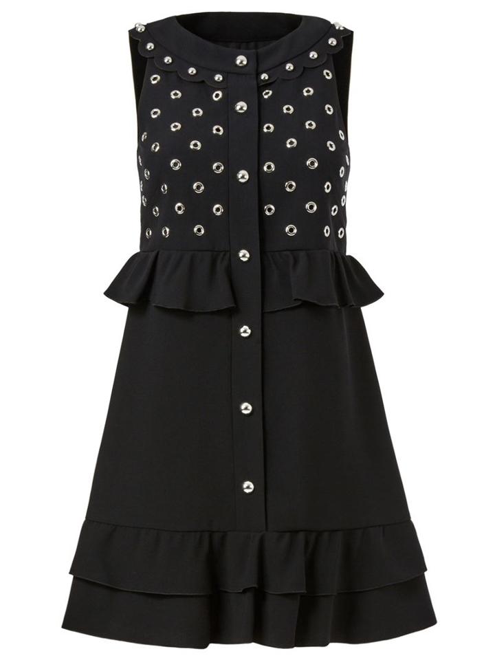 Red Valentino Frill Trim Eyelet Dress