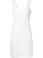 Derek Lam 10 Crosby Flared Dress, Size: 0, White, Cotton/elastodiene