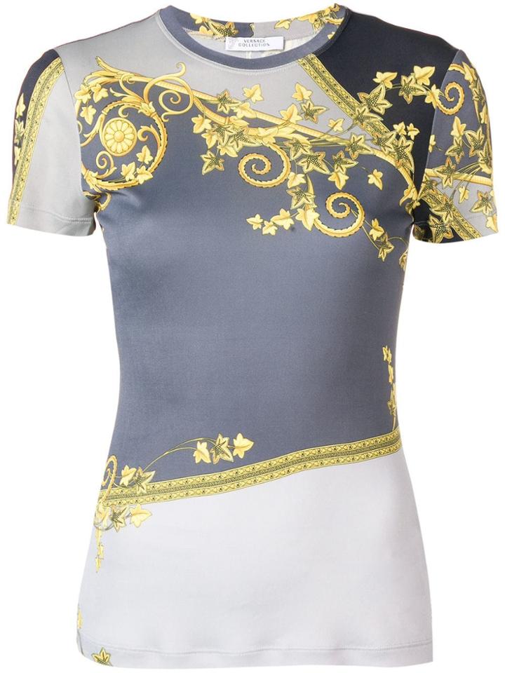 Versace Collection Signature Print T-shirt - Grey