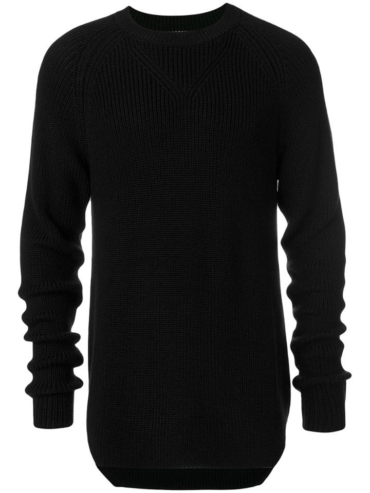 Yohji Yamamoto Crew Neck Jumper - Black