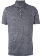 Eleventy Classic Polo Shirt, Men's, Size: M, Grey, Linen/flax/cotton