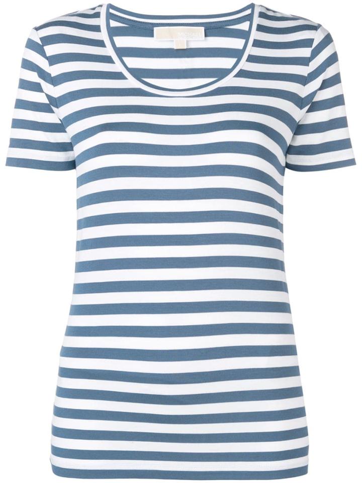 Michael Michael Kors Stripe Print T-shirt - Blue