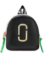 Marc Jacobs Branded Color Blocked Backpack - Black