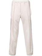 Fendi Ff Logo Stripe Track Trousers - Neutrals