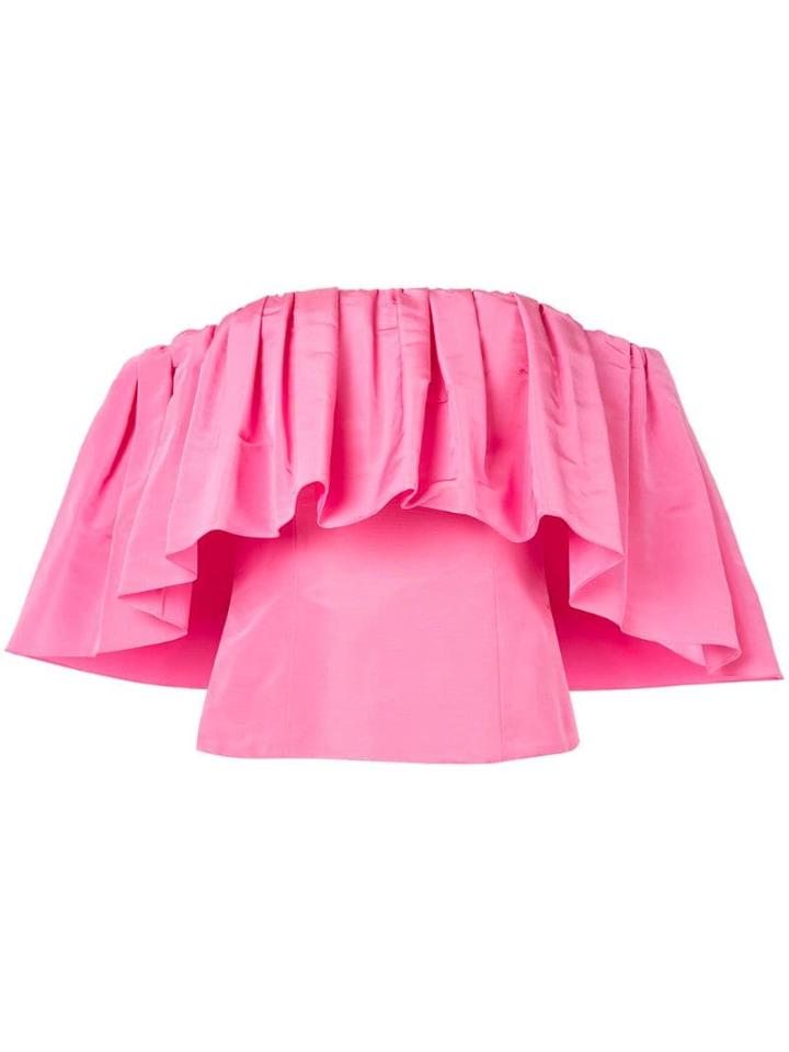 Carolina Herrera Off The Shoulder Blouse - Pink