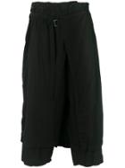 Yohji Yamamoto Drop-crotch Wrap Trousers - Black