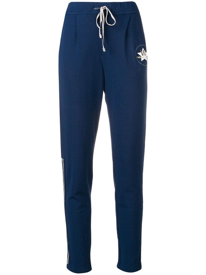 Lorena Antoniazzi Stripe Detail Track Pants - Blue